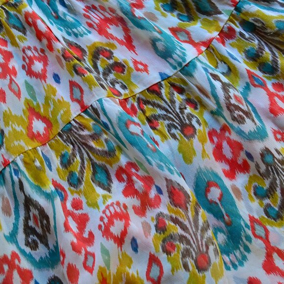 Anthropologie Maureen Paisley Tunic Dress Babydoll Chiffon Flowy Top Size M/P - Picture 7 of 14